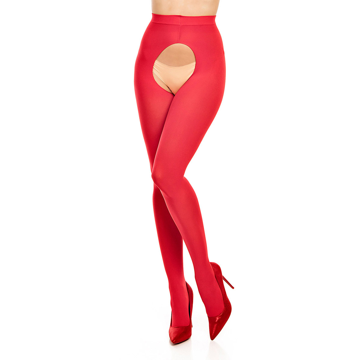 Strumpfhose Weit Ouvert 60 Rot